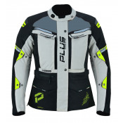 Plus Racing EDGE női motoros túrakabát szürke-neon